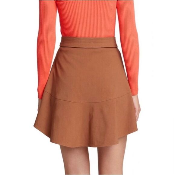 NWT A.L.C Adelaide Linen Blend Ruffle Wrap Skirt - Picture 4 of 8